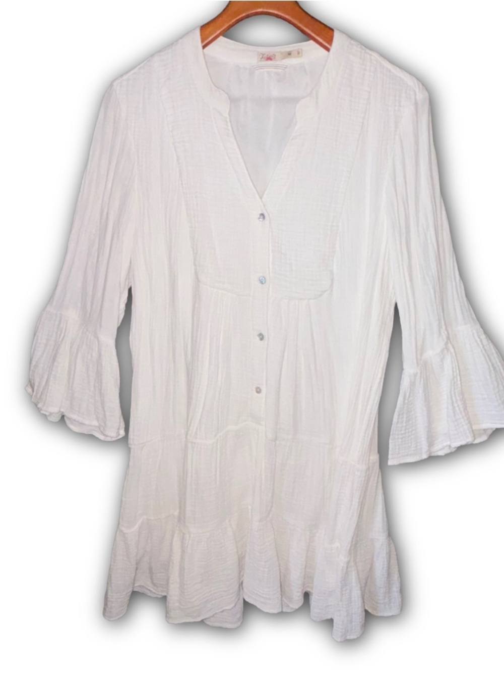 Faherty Brand Dune Cotton Gauze Kasey Dress in White